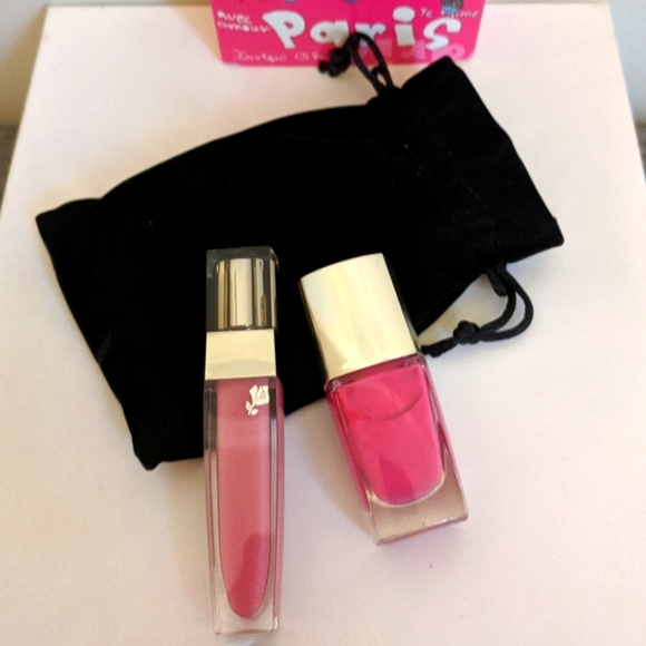 🆕 Lancôme Bon Bon Strawberry Pink Color Fever Lip Gloss Nail Varnish Lacquer - Picture 3 of 9